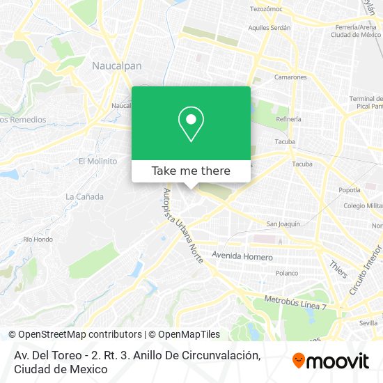 Av. Del Toreo - 2. Rt. 3. Anillo De Circunvalación map