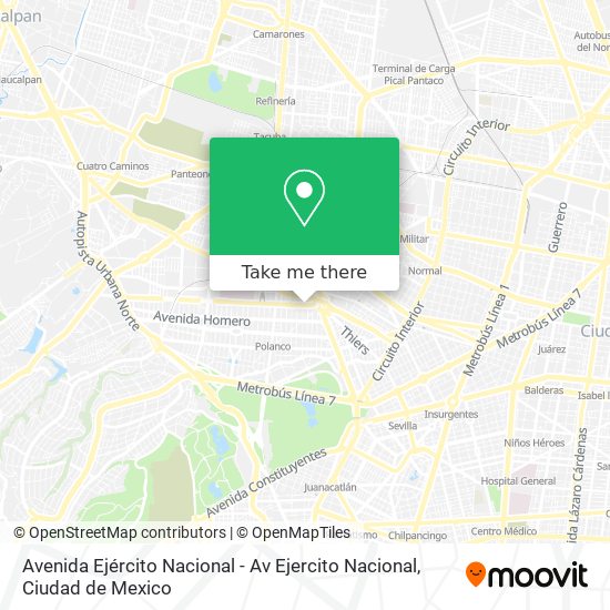 Mapa de Avenida Ejército Nacional - Av Ejercito Nacional