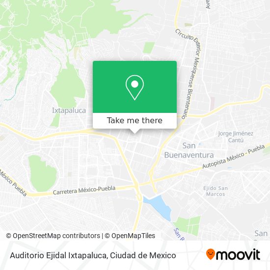 Mapa de Auditorio Ejidal Ixtapaluca
