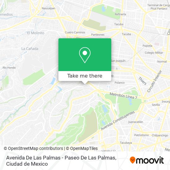 Avenida De Las Palmas - Paseo De Las Palmas map