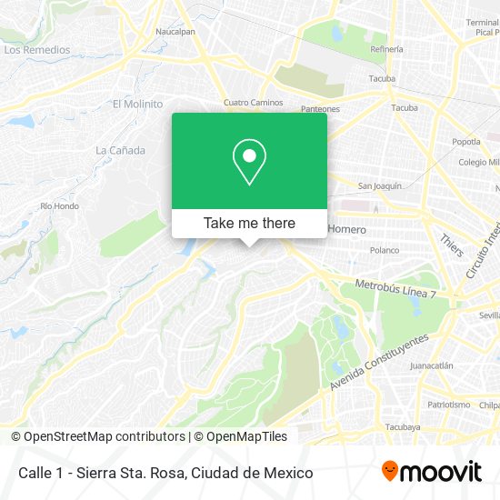 Calle 1 - Sierra Sta. Rosa map