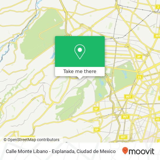 Calle Monte Libano - Explanada map