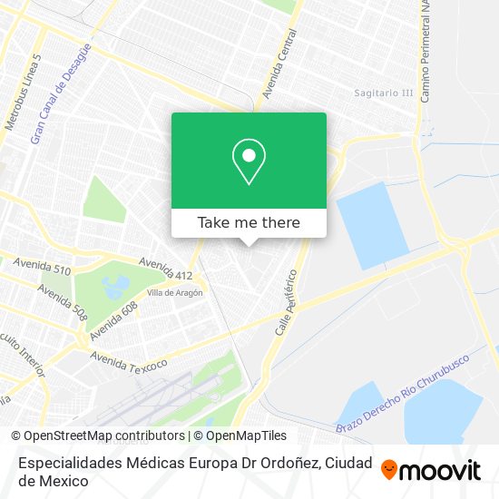 Mapa de Especialidades Médicas  Europa Dr Ordoñez