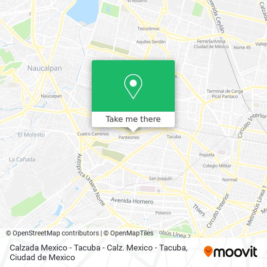 Calzada Mexico - Tacuba - Calz. Mexico - Tacuba map