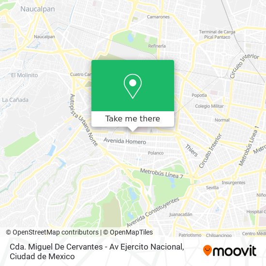 Cda. Miguel De Cervantes - Av Ejercito Nacional map