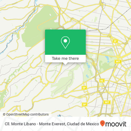 Cll. Monte Libano - Monte Everest map