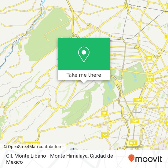 Cll. Monte Libano - Monte Himalaya map