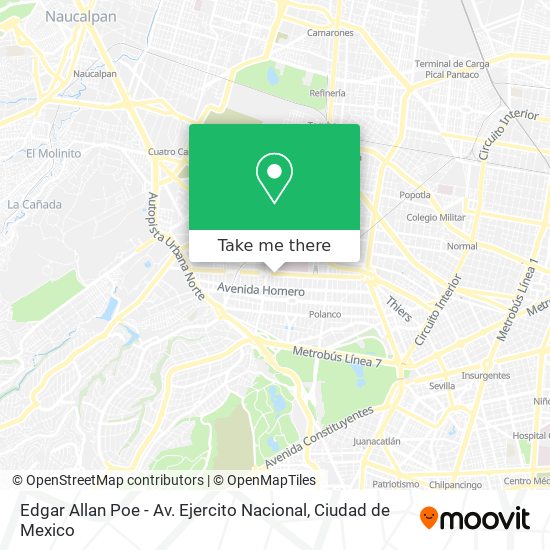 Mapa de Edgar Allan Poe - Av. Ejercito Nacional