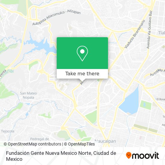 Mapa de Fundación Gente Nueva Mexico Norte