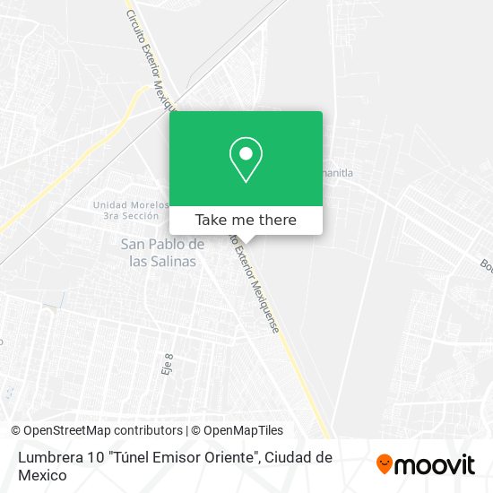 Lumbrera 10 "Túnel Emisor Oriente" map