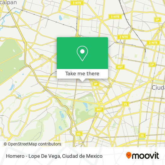 Homero - Lope De Vega map