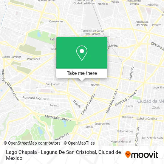 Mapa de Lago Chapala - Laguna De San Cristobal