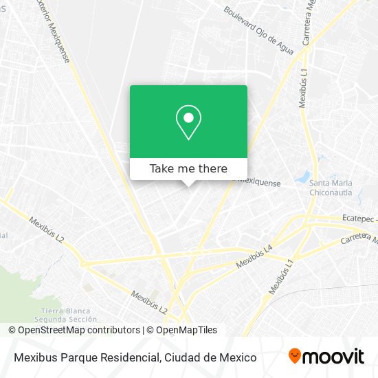 Mexibus Parque Residencial map