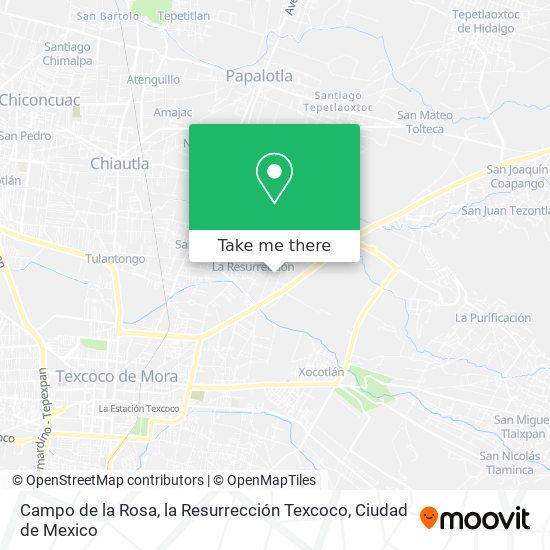 Campo de la Rosa, la Resurrección Texcoco map