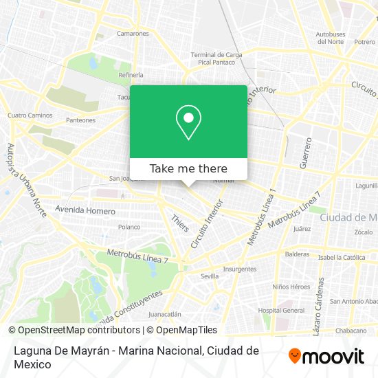 Laguna De Mayrán - Marina Nacional map