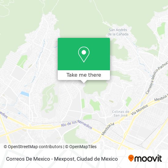 Correos De Mexico - Mexpost map