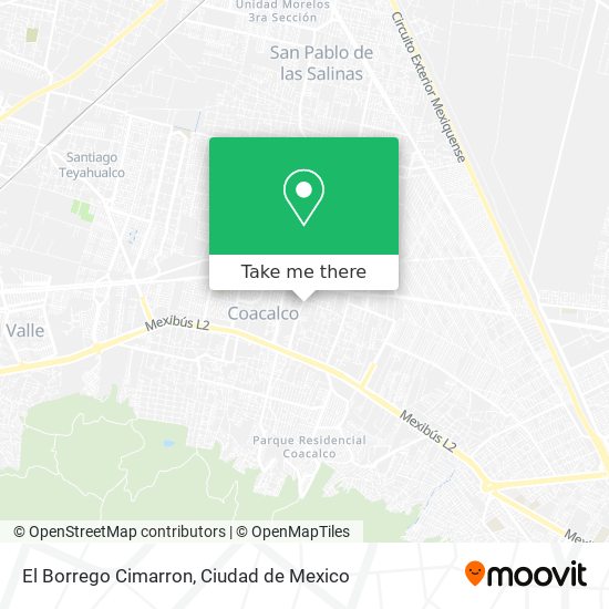 El Borrego Cimarron map