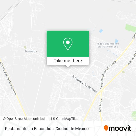 Restaurante La Escondida map