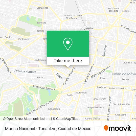 Mapa de Marina Nacional - Tonantzin