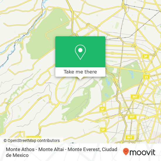 Monte Athos - Monte Altai - Monte Everest map