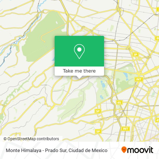 Monte Himalaya - Prado Sur map