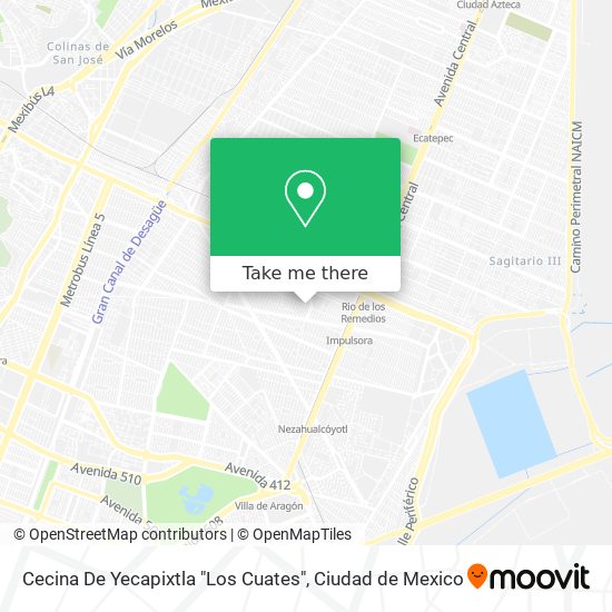 Cecina De Yecapixtla "Los Cuates" map