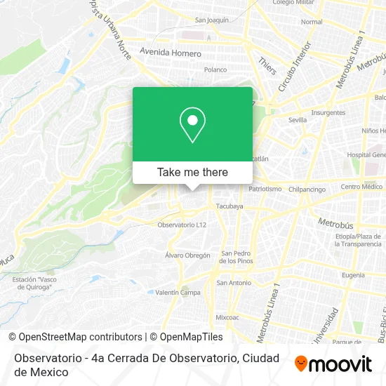 Observatorio - 4a Cerrada De Observatorio map