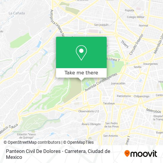 Panteon Civil De Dolores - Carretera map