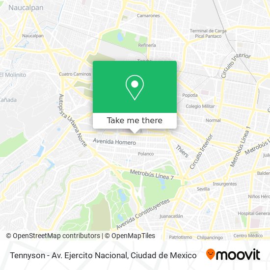 Tennyson - Av. Ejercito Nacional map