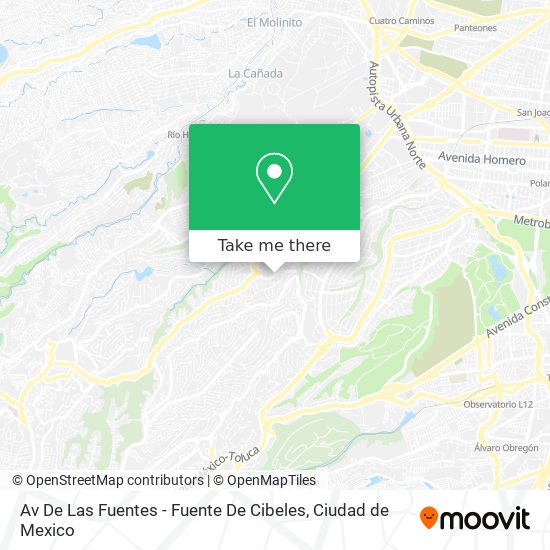 Av De Las Fuentes - Fuente De Cibeles map