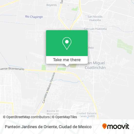Panteón Jardines de Oriente map