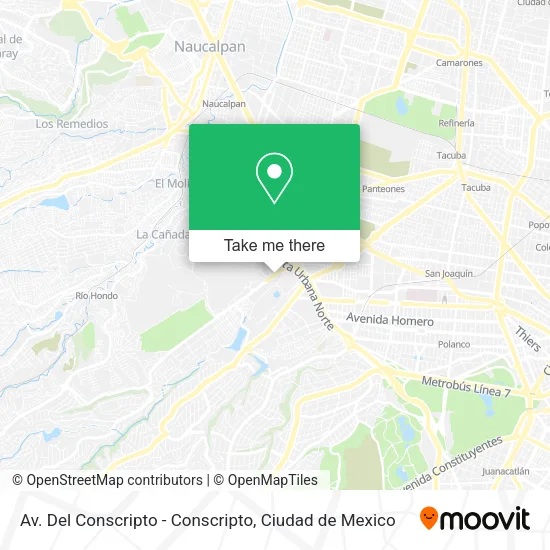 Mapa de Av. Del Conscripto - Conscripto