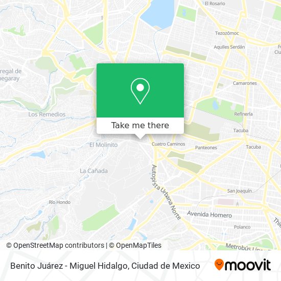 Benito Juárez - Miguel Hidalgo map