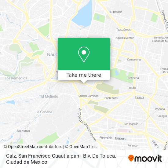 How to get to Calz. San Francisco Cuautlalpan - Blv. De Toluca in Tultitlán  by Bus or Metro?