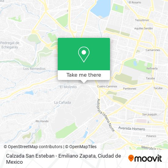 Calzada San Esteban - Emiliano Zapata map