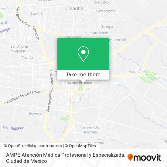 Mapa de AMPE Atención Médica Profesional y Especializada