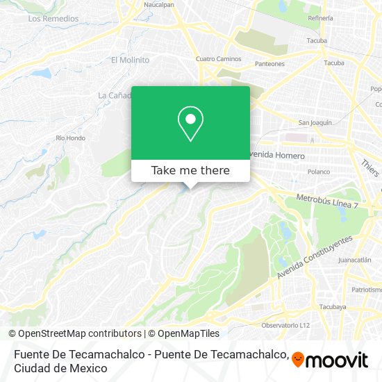 Fuente De Tecamachalco - Puente De Tecamachalco map