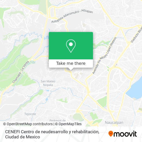 CENEFI Centro de neudesarrollo y rehabilitación map