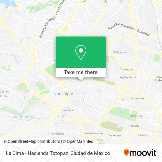 La Cima - Hacienda Totopan map
