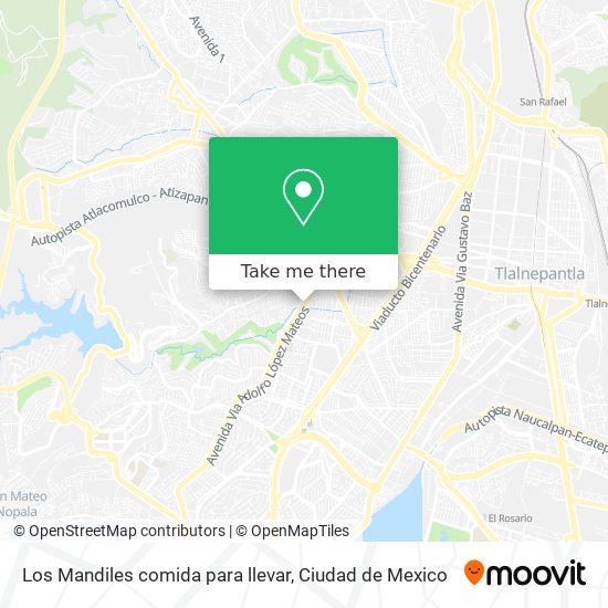 Mapa de Los Mandiles comida para llevar