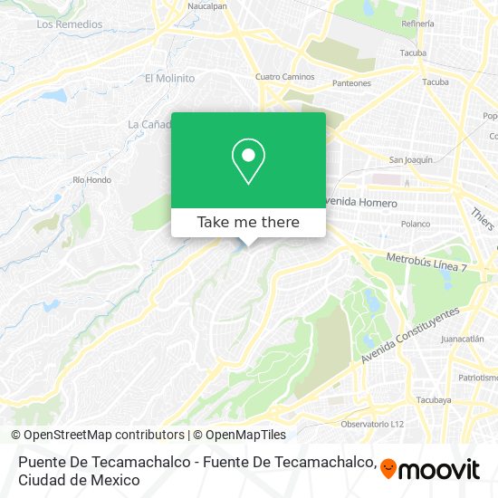 Mapa de Puente De Tecamachalco - Fuente De Tecamachalco