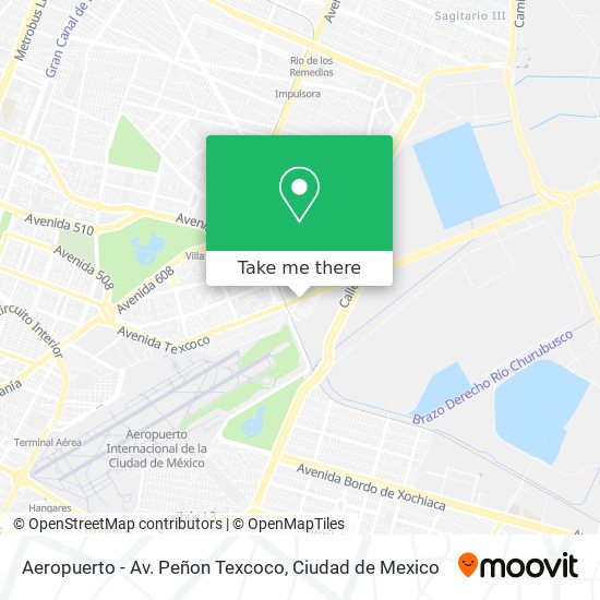 Aeropuerto - Av. Peñon Texcoco map