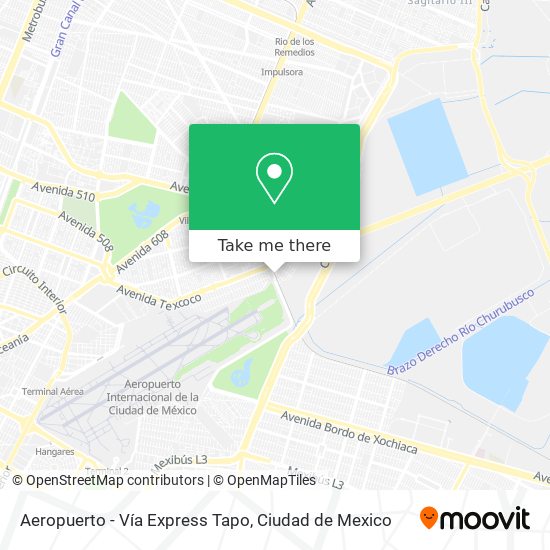 Aeropuerto - Vía Express Tapo map