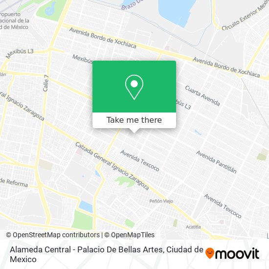 Alameda Central - Palacio De Bellas Artes map