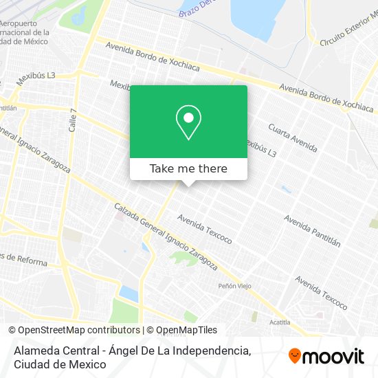 Alameda Central - Ángel De La Independencia map