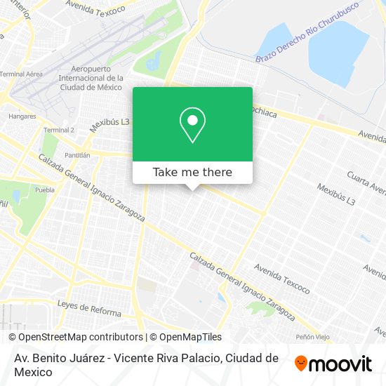 Av. Benito Juárez - Vicente Riva Palacio map