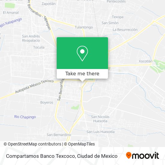 Mapa de Compartamos Banco Texcoco