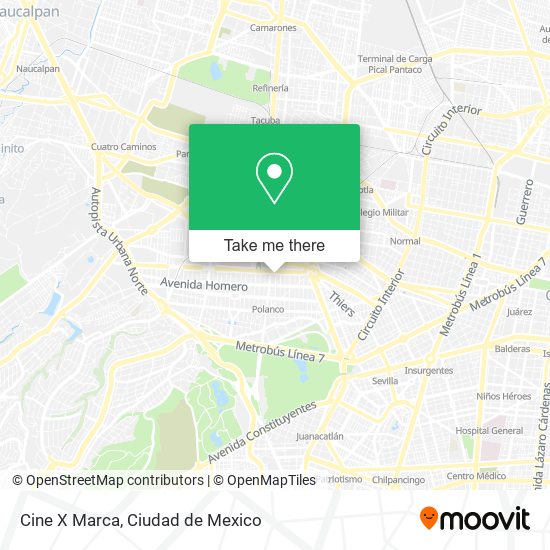 Cine X Marca map