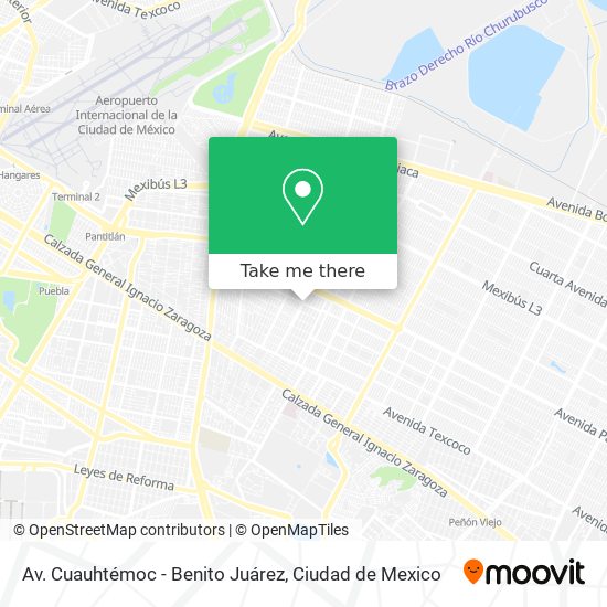 Mapa de Av. Cuauhtémoc - Benito Juárez