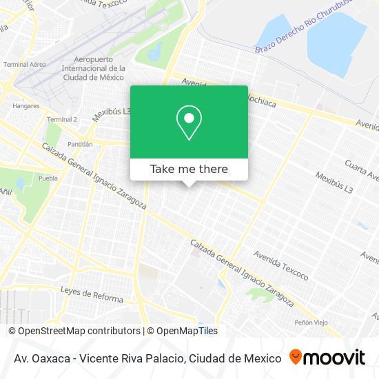 Av. Oaxaca - Vicente Riva Palacio map